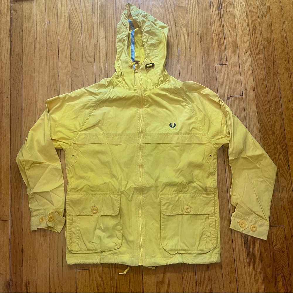 Fred Perry x Millerain Waxed Raincoat Mens Size Small